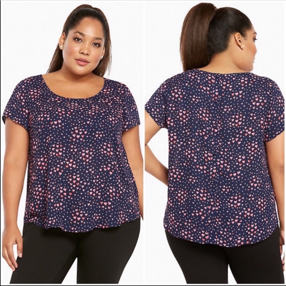 Torrid NWT Georgette Button Back Blouse size 1x